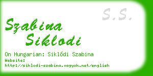 szabina siklodi business card
