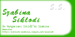 szabina siklodi business card